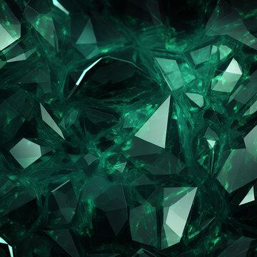 Abstract emerald fractal background a computer-generated 2D illustration, texture