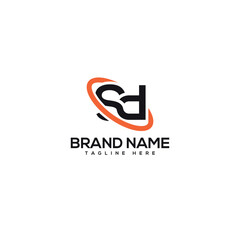 Abstract letter SD DS company Logo Design vector. Initials Business logo.