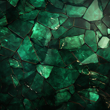 Abstract background with broken glass effect, 3d render, square image