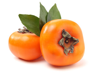persimmon on white background