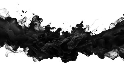 Explosion of Black Acrylic Ink - obrazy, fototapety, plakaty