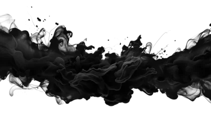 Foto op Plexiglas Explosion of Black Acrylic Ink © BazziBa