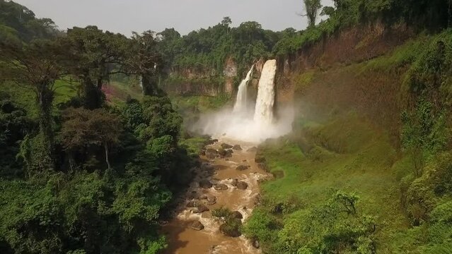 Ekom Nkam falls, Melong, Cameroon, West Africa