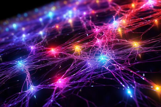 Neural network in human brain. graphical representation for research and education