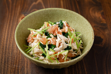 鶏ササミと三つ葉の梅肉和え