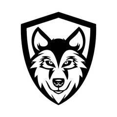 wolf logo vector 
