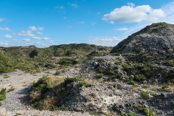 Fototapeta na wymiar 新島の山中にあるコーガ石採掘場