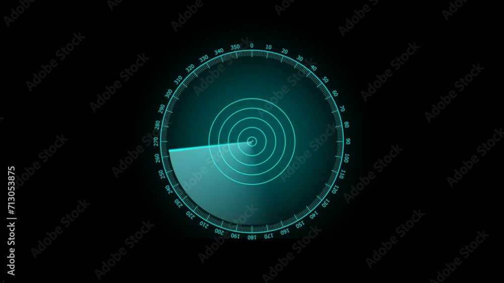 Poster rader searching animation. rader hud technology signal waves animated. location detection military s