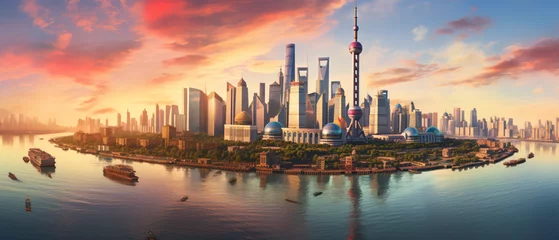 Abwaschbare Fototapete Shanghai City © Little