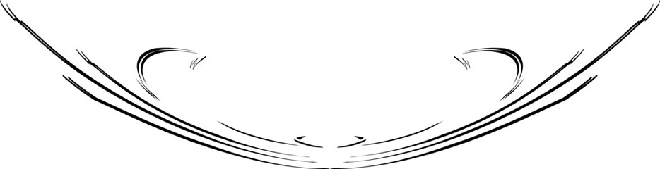 Cup-shaped frame, stylized as bent metal ribbons. Space for copying text. Vector.