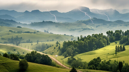 Obraz premium panorama of the mountains high definition photographic creative image