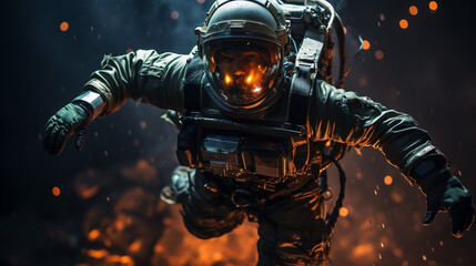 Fototapeta premium astronaut in action