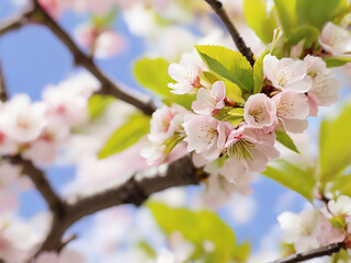 blooming sakura flower charry blossom branch 