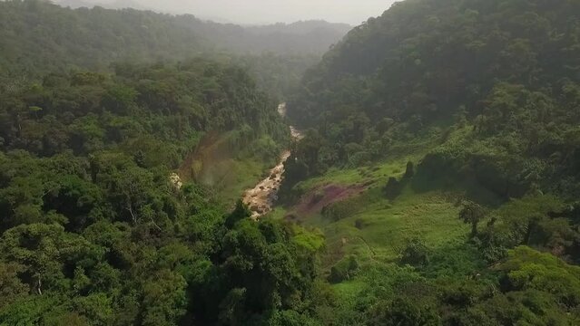 Ekom Nkam falls, Melong, Cameroon, West Africa