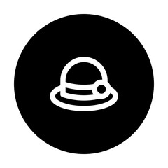 pamela hat line circular icon