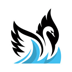 Swan Logo Vector Icon