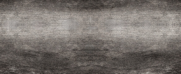 Light gray old wooden plank. Widescreen vintage background. Wooden desk table or floor.