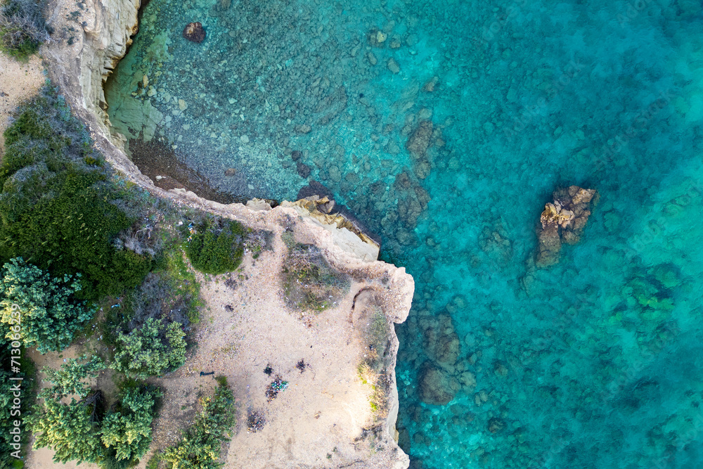 Wall mural cesme peninsula coastline view in turkey