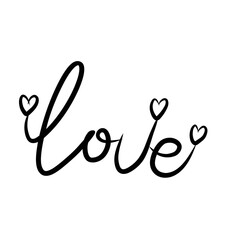 Happy Valentine's Day typography poster with handwritten calligraphy text