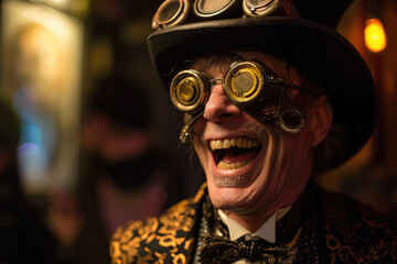 Steampunk Revelry - Ecstatic Faces at a 19th Century Steampunk Gathering