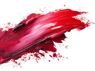 Lipstick Smear Smudge Isolated on Transparent or White Background, PNG
