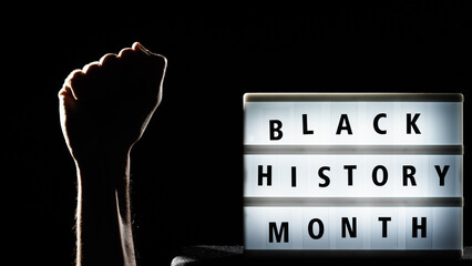 Black History Month And Fist In The Air