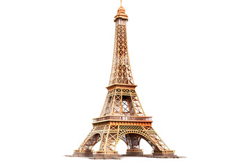Fototapeta na wymiar Eiffel tower Tourist Attraction Paris France Landmark Object Building isolated on PNG Background. Generative Ai.
