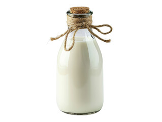 Milk bottle Isolated on Transparent or White Background, PNG