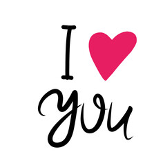 Happy Valentine's Day typography poster with handwritten calligraphy text