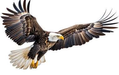 The Eagle's Dynamic Soar On Transparent Background.