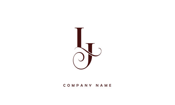 LJ, JL, L, J Abstract Letters Logo Monogram