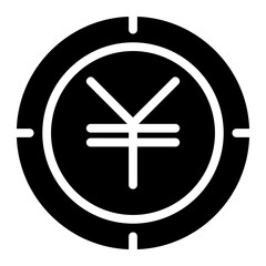 Japanese yen icon Simple vector illustration graphic icon for web, UI and App mobile design isolated on white background