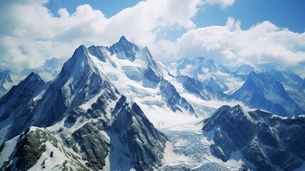 Fototapeta premium Majestic Mountain Peaks in the Alps