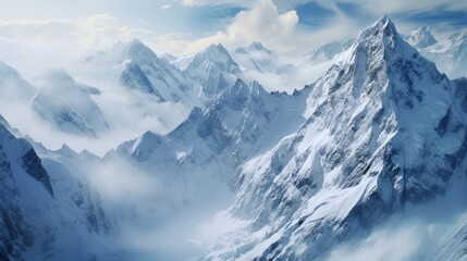 Fototapeta na wymiar Majestic Mountain Peaks in the Alps