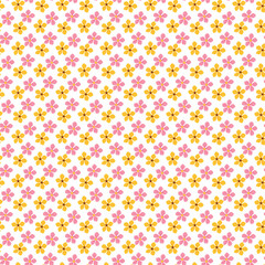 Free vector color hand drawn small flowers pattern design .