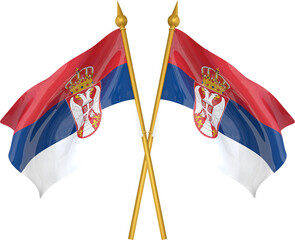 3d Serbia Flag