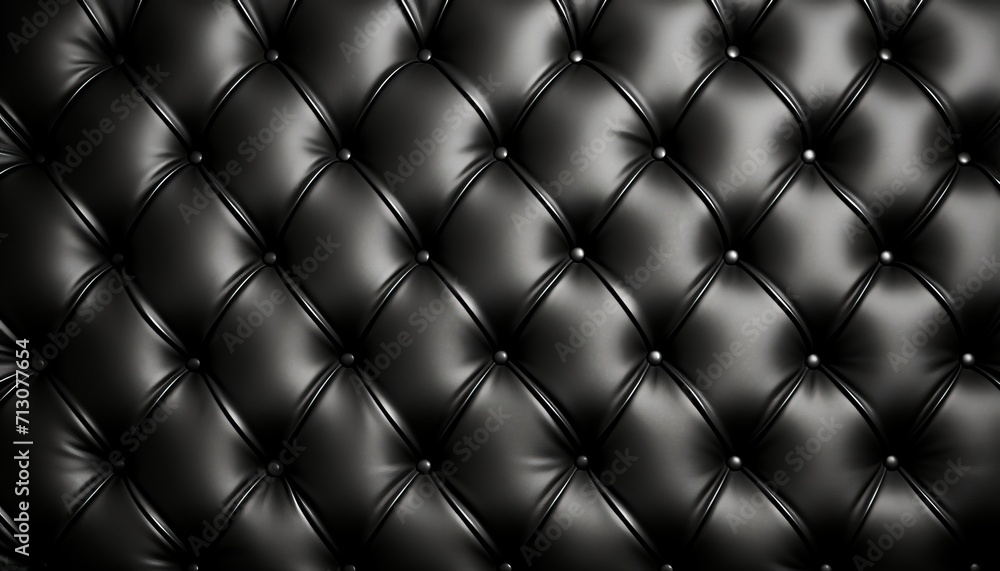 Poster sleek black leather texture with stylishly captioned background for design or backdrop use