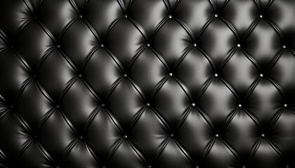 Sleek black leather texture with stylishly captioned background for design or backdrop use