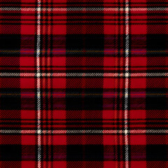 Contemporary Elegance: Modern Luxury Red Tartan Woven Carpet Texture