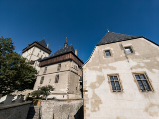 Fototapeta na wymiar Karlstejn a medieval royal castle