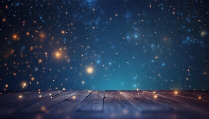 Starry sky scene. decoration with soft focus light and bokeh background
