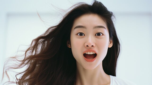 Expressive Close-Up of Korean Top Model with Various Emotions