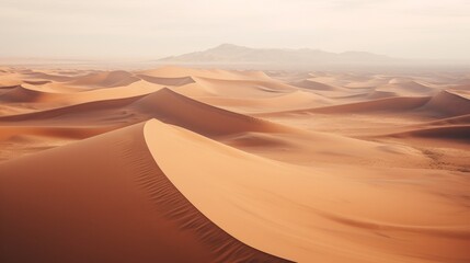 Ominous Drone Shot of Sand Dunes in Namib Desert