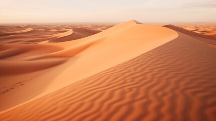 Fototapeta na wymiar Harsh Sun over Vast Desert Dunes
