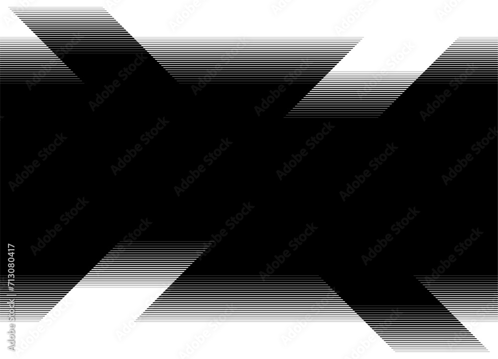 Poster vector striped background with a transition from black to white. black and white pattern of broken l