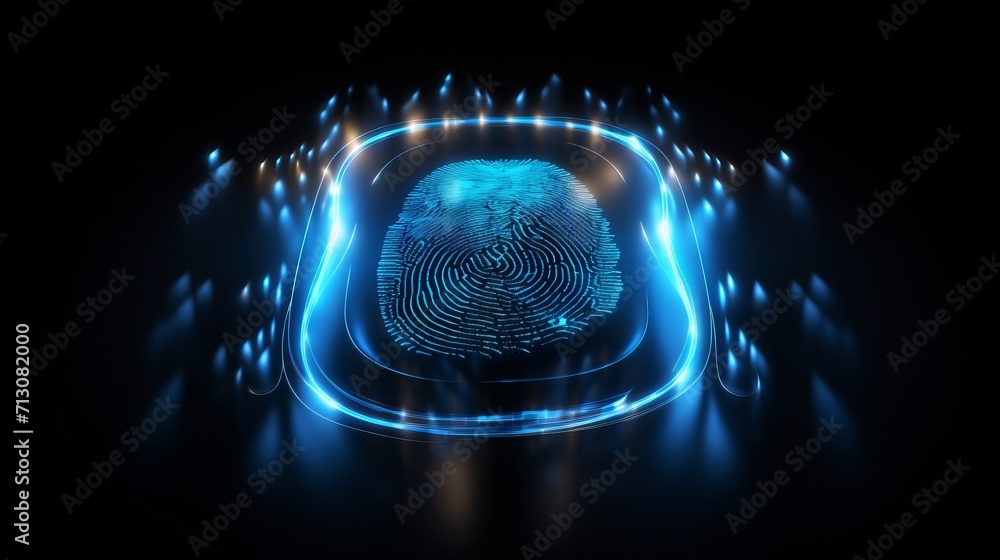 Poster cutting edge fingerprint analysis tech for secure id and recognition of personnel
