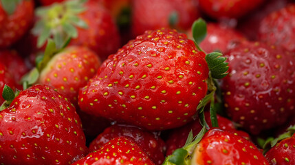 A background with delicious strawberries