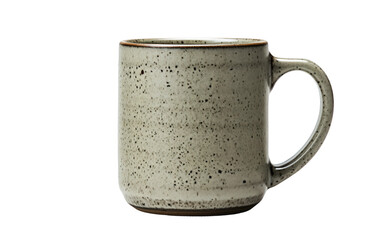 Speckled Glaze on a Handmade Mug on White or PNG Transparent Background.