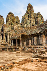 Ruins of Bayon temple in Angkor Thom, Cambodia