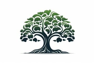 Obraz premium Tree icon vector on white background.Tree logo